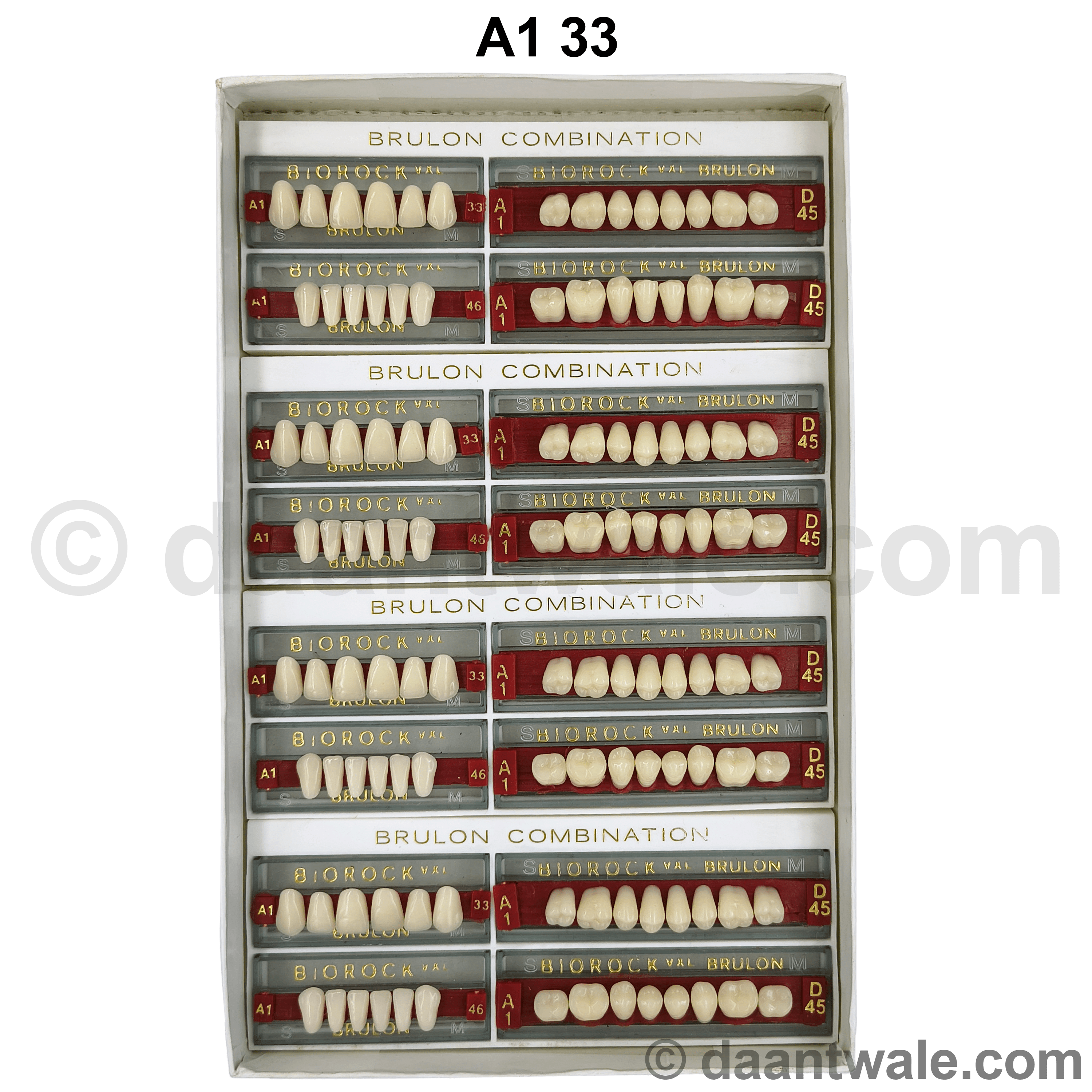 Brulon Biorock VXL Set of 28 Shade A1 (Box of 4)