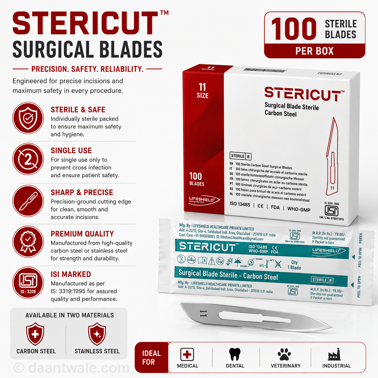 Lifeshield Stericut Surgical Blade