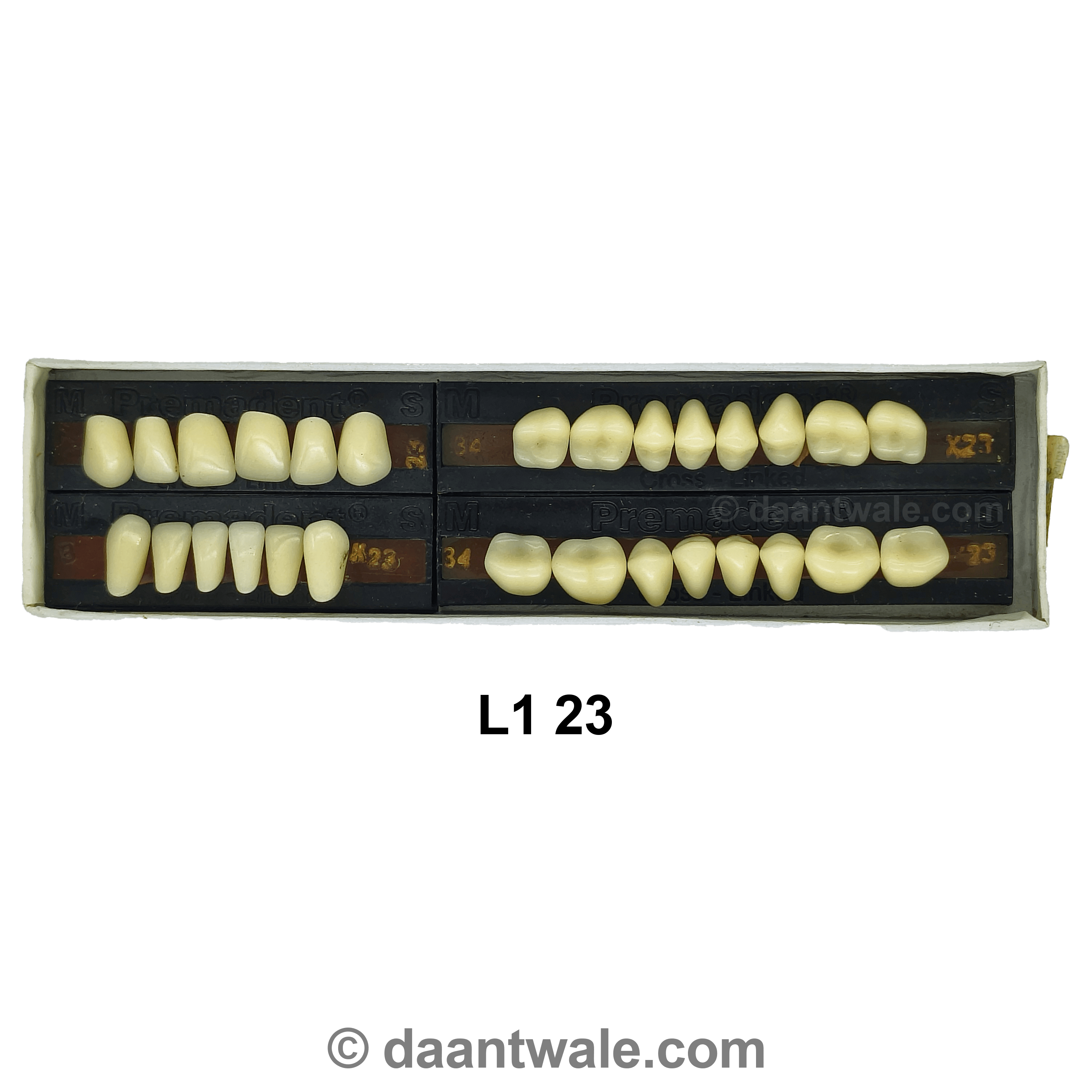 Premadent Teeth Set Cross Linked Acrylic Teeth (Shade 23)
