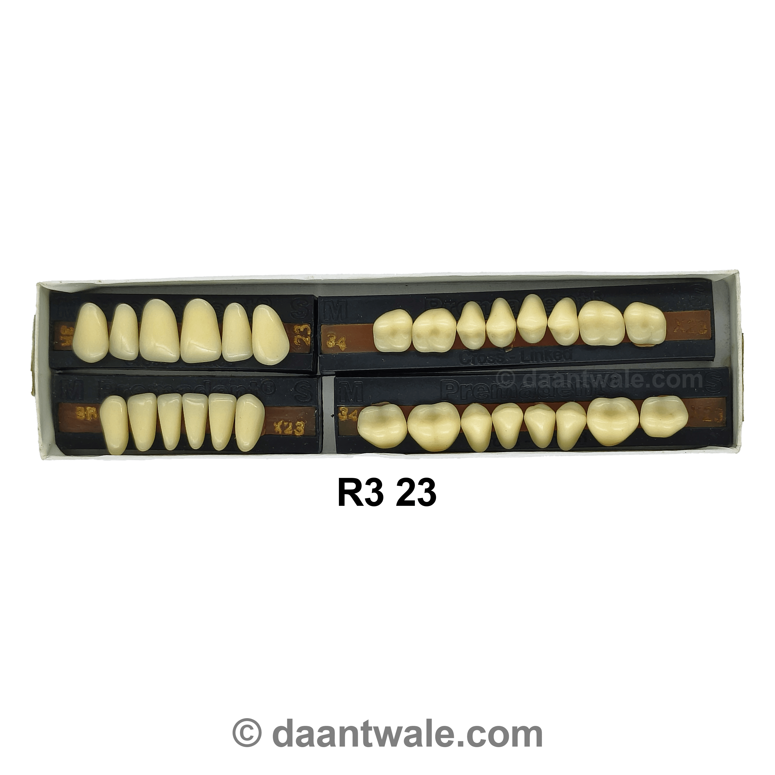 Premadent Teeth Set Cross Linked Acrylic Teeth (Shade 23)