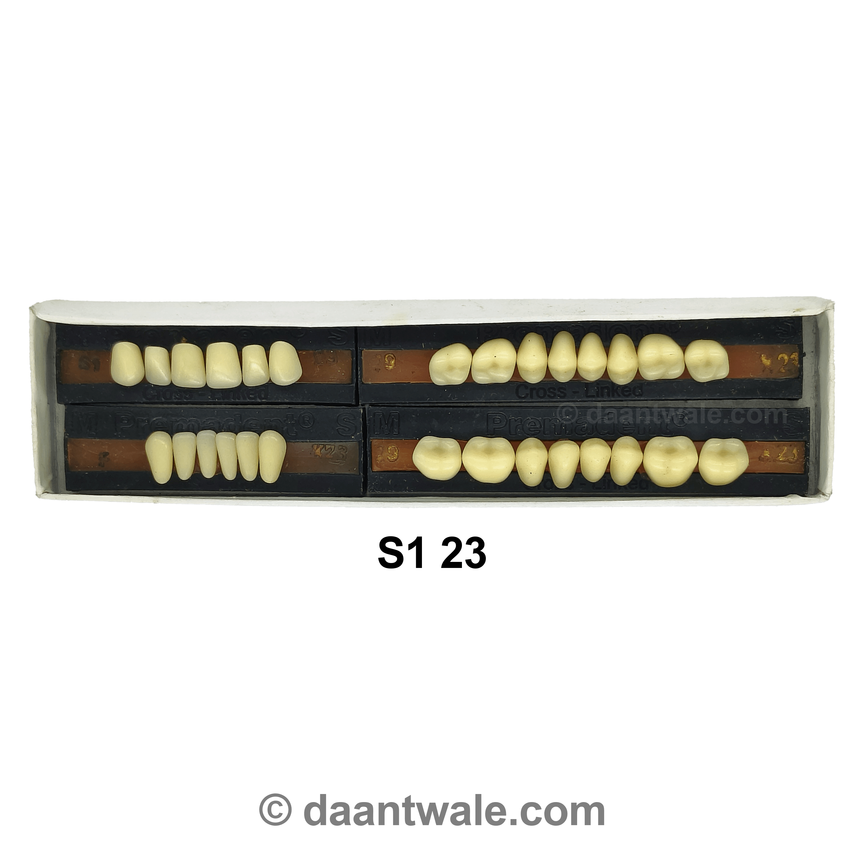 Premadent Teeth Set Cross Linked Acrylic Teeth (Shade 23)