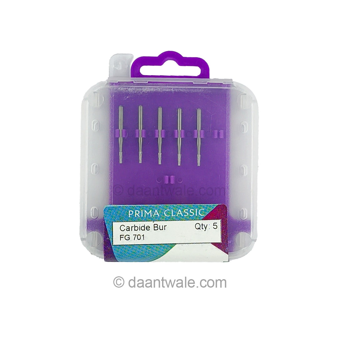 Prima Dental Carbide FG Burs Taper Fissure (Pack of 5)