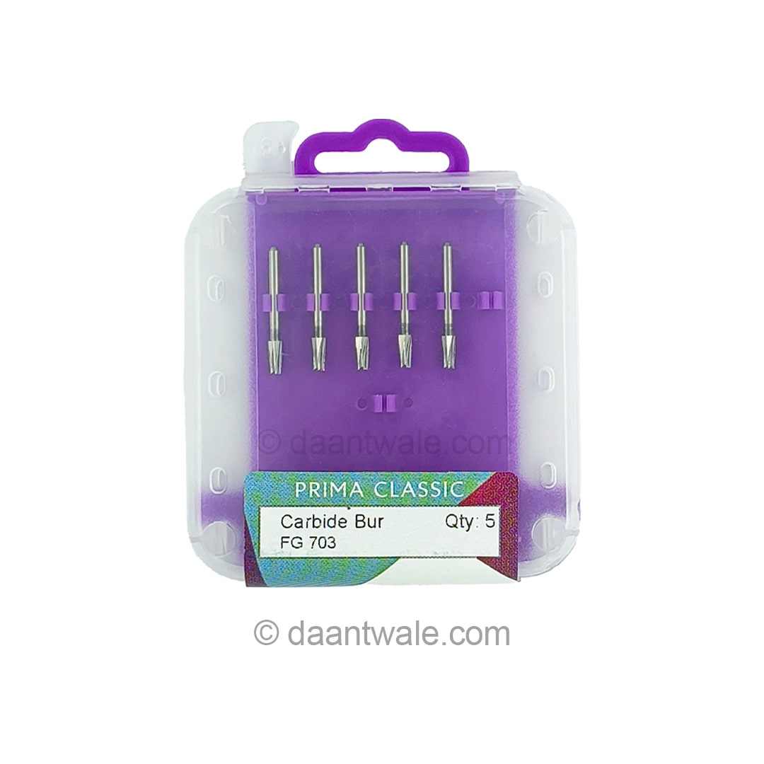 Prima Dental Carbide FG Burs Taper Fissure (Pack of 5)