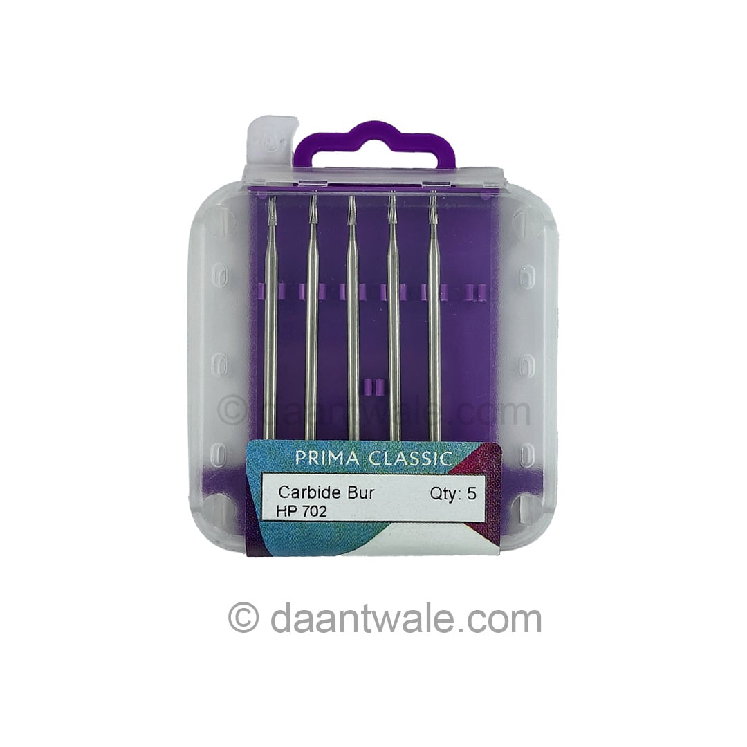 Prima Dental Carbide HP Burs Taper Fissure (Pack of 5)