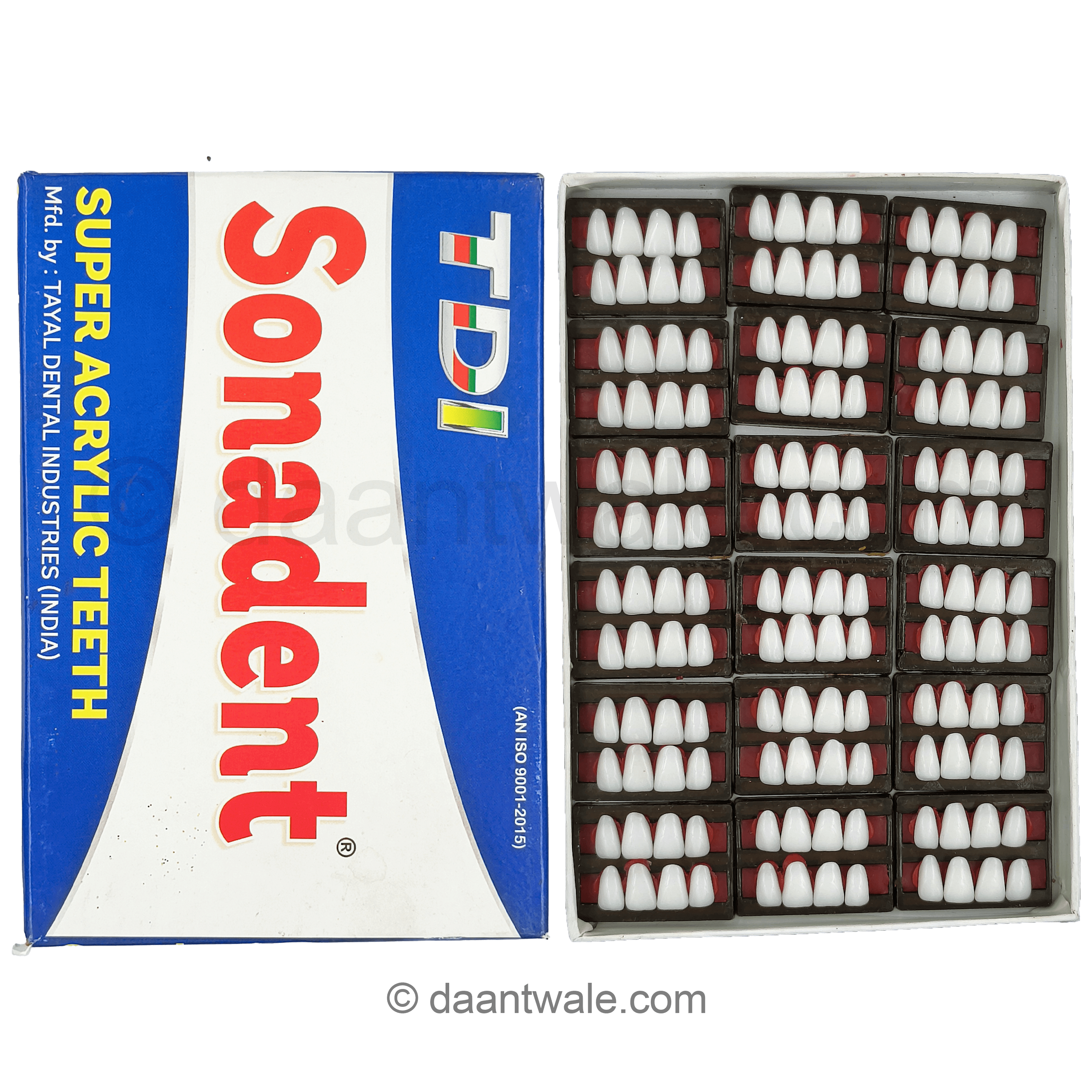 Sonadent Super Acrylic Teeth Set of 8 Upper (Box of 18)
