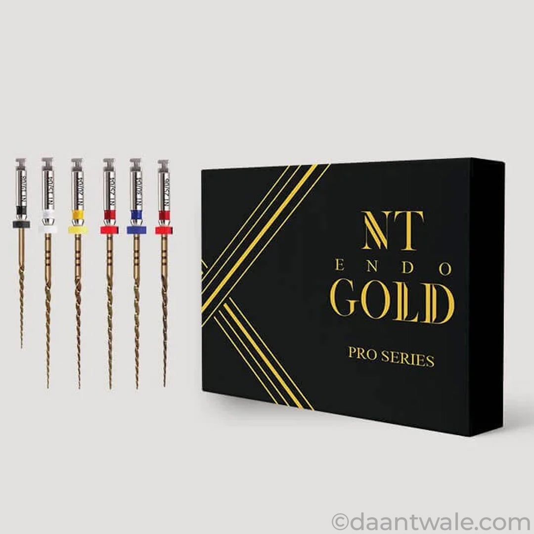 NT Gold Pro NiTi Rotary Files (Pack of 6 Files)