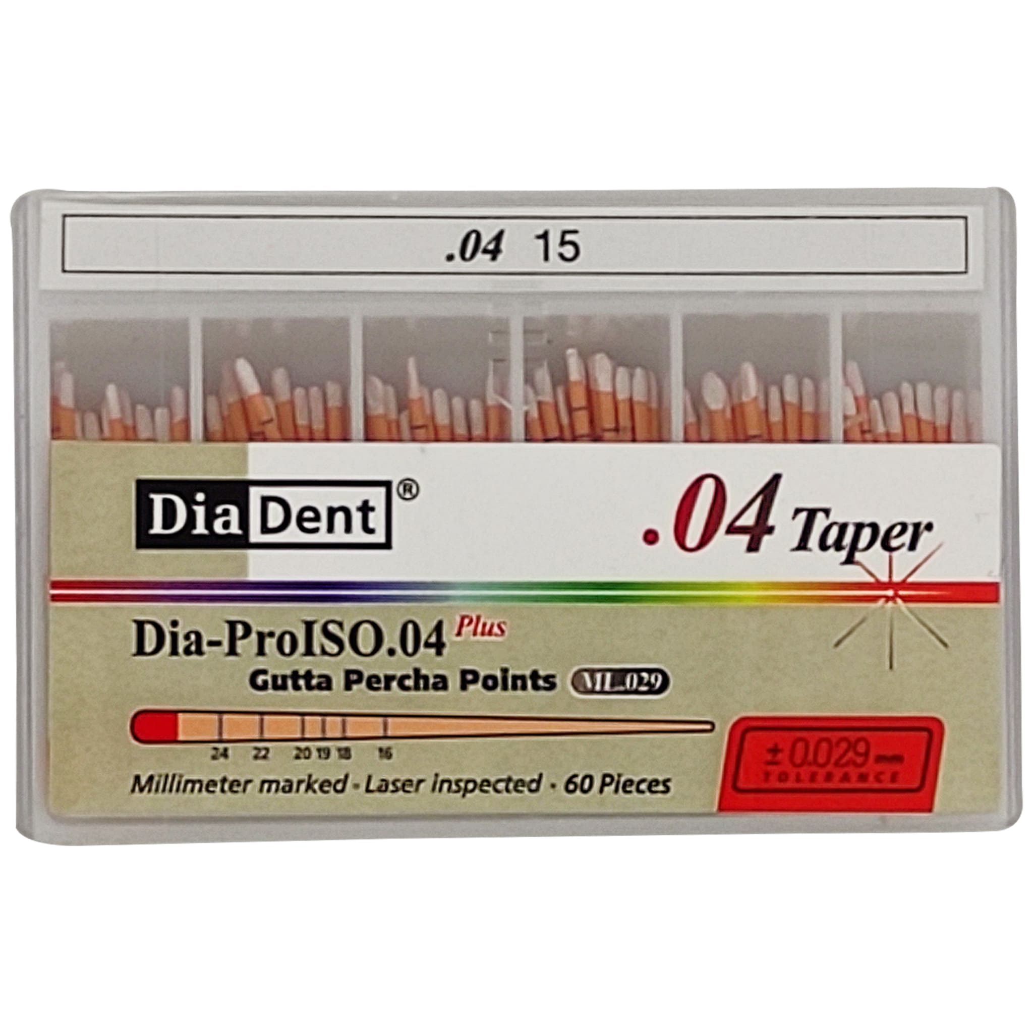 Diadent Gutta Percha Points 4% Dia-ProISO GT (mm-Marked) - (.04 Taper)