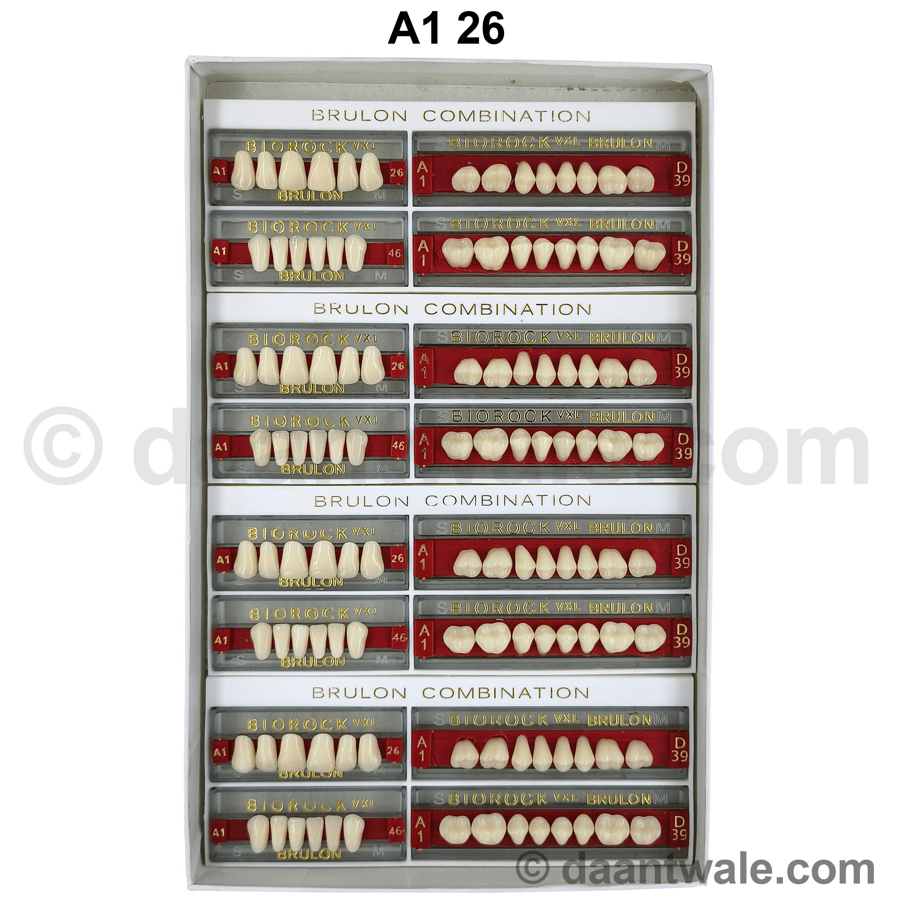 Brulon Biorock VXL Set of 28 Shade A1 (Box of 4)