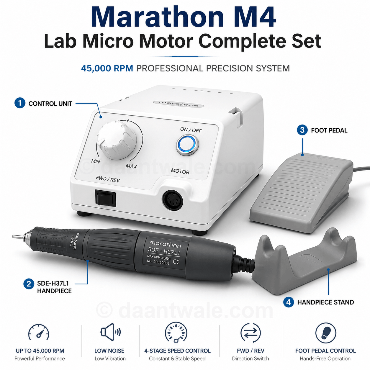 Marathon M4 Lab Micro Motor Complete Set