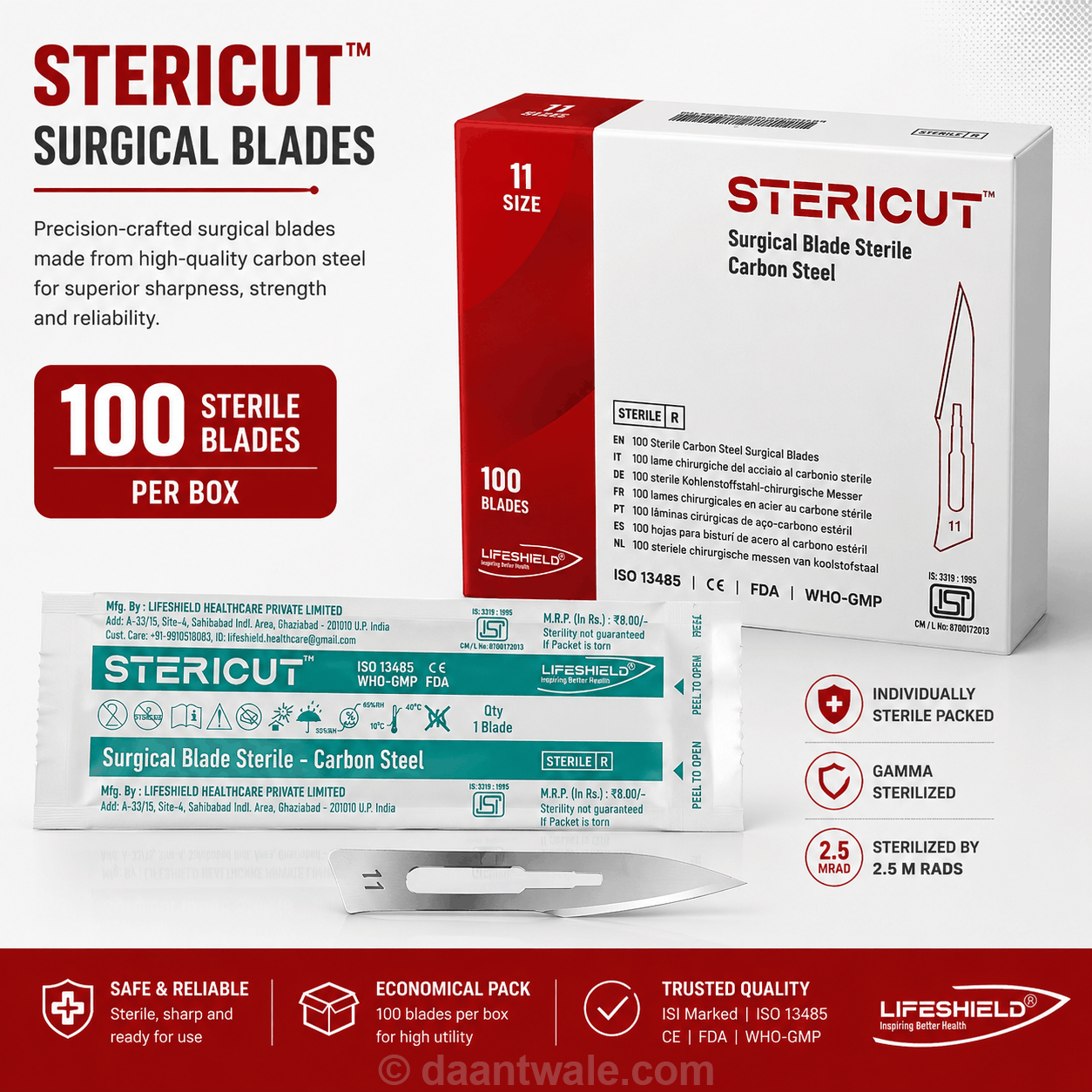 Lifeshield Stericut Surgical Blade