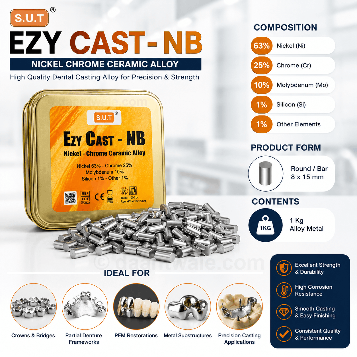 S.U.T. Ezy Cast Nickle Chrome Ceramic Alloy Metal