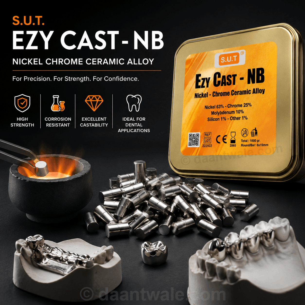 S.U.T. Ezy Cast Nickle Chrome Ceramic Alloy Metal