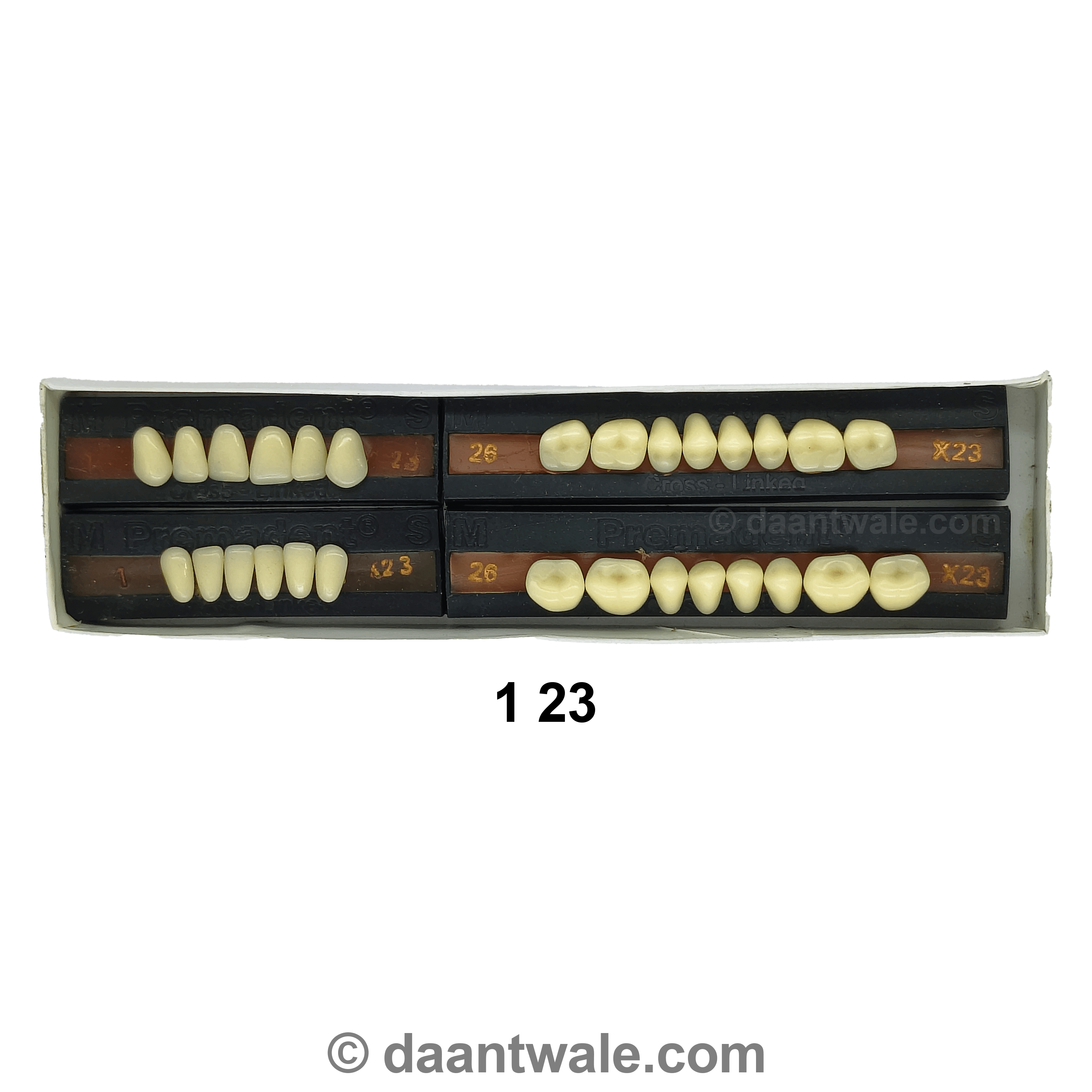 Premadent Teeth Set Cross Linked Acrylic Teeth (Shade 23)