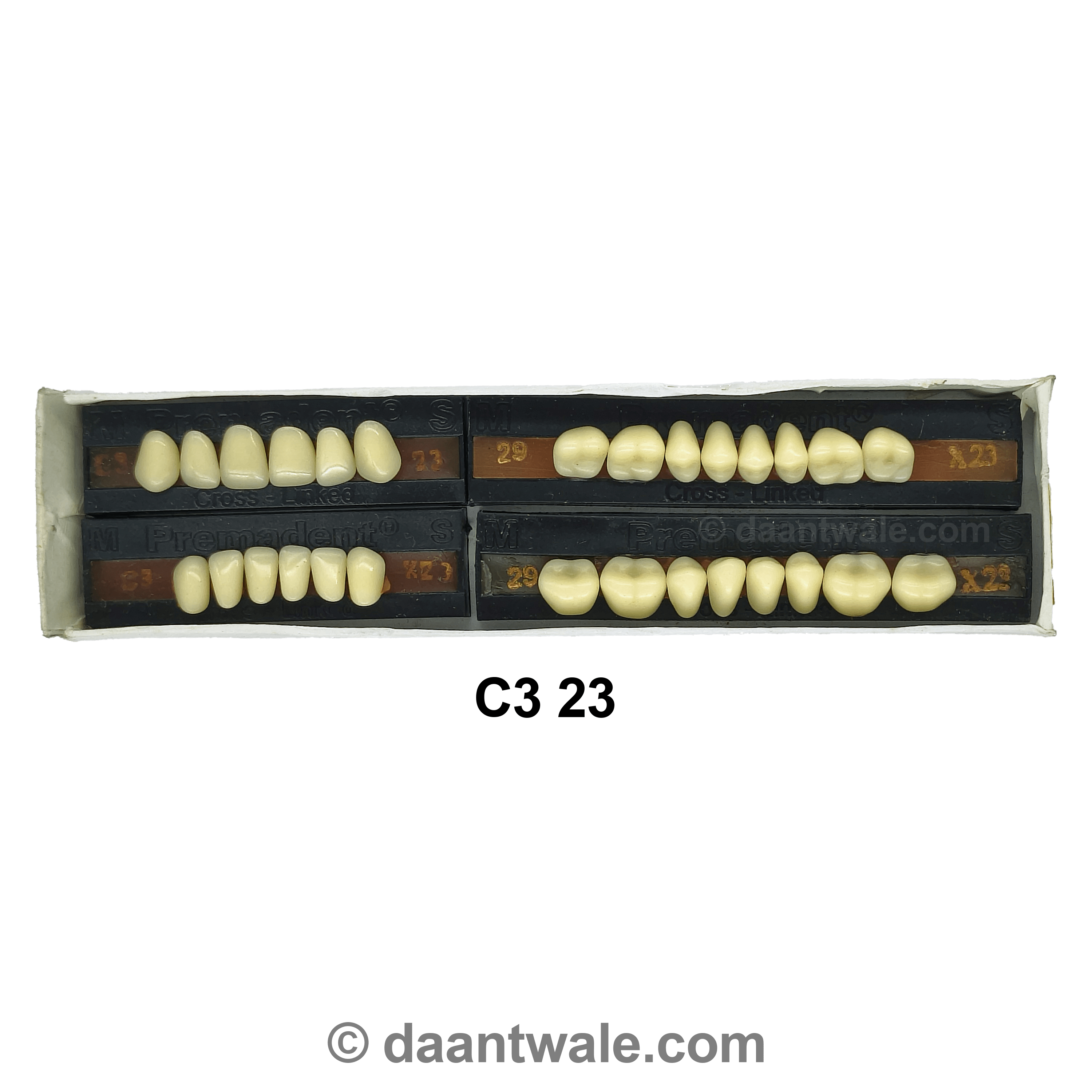 Premadent Teeth Set Cross Linked Acrylic Teeth (Shade 23)