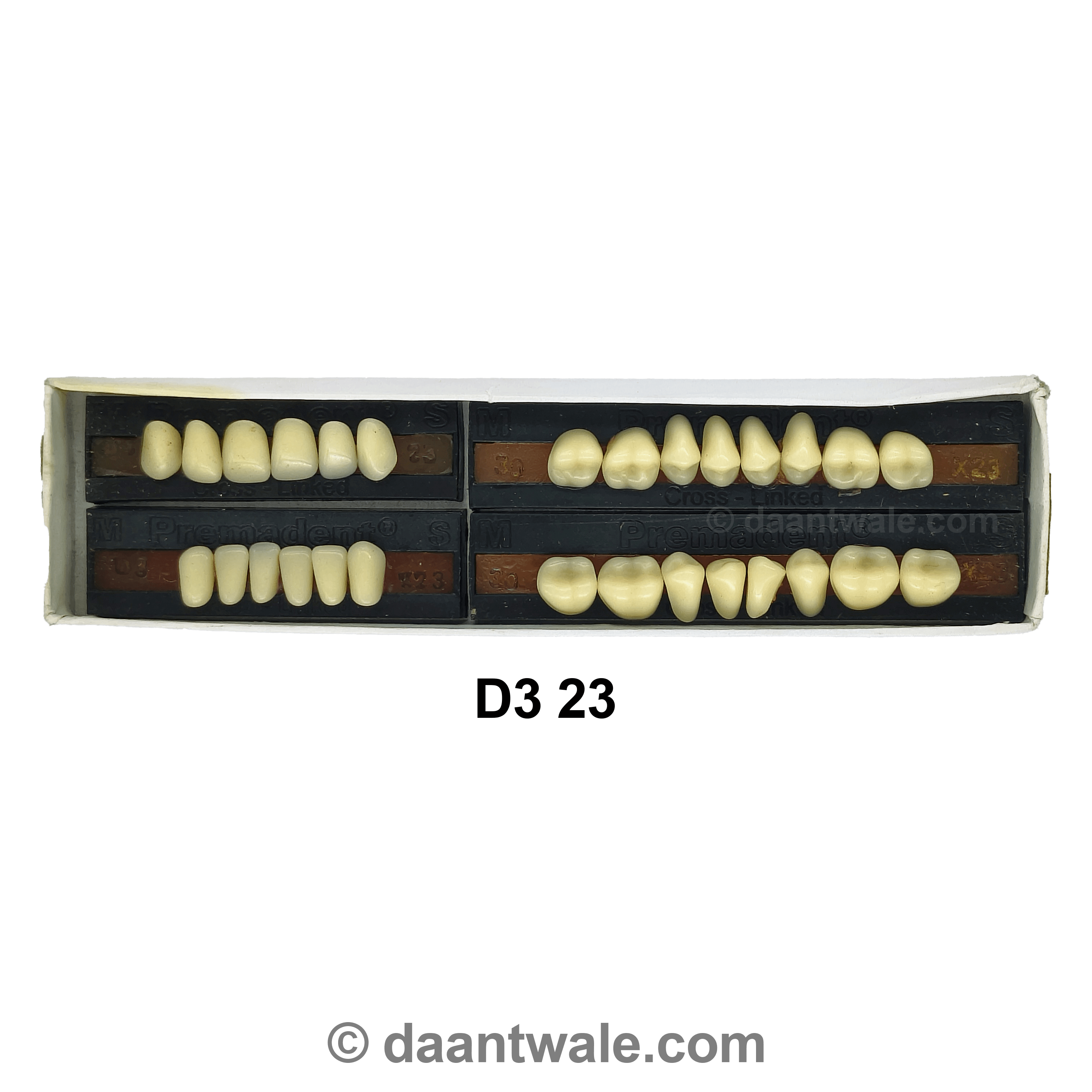 Premadent Teeth Set Cross Linked Acrylic Teeth (Shade 23)