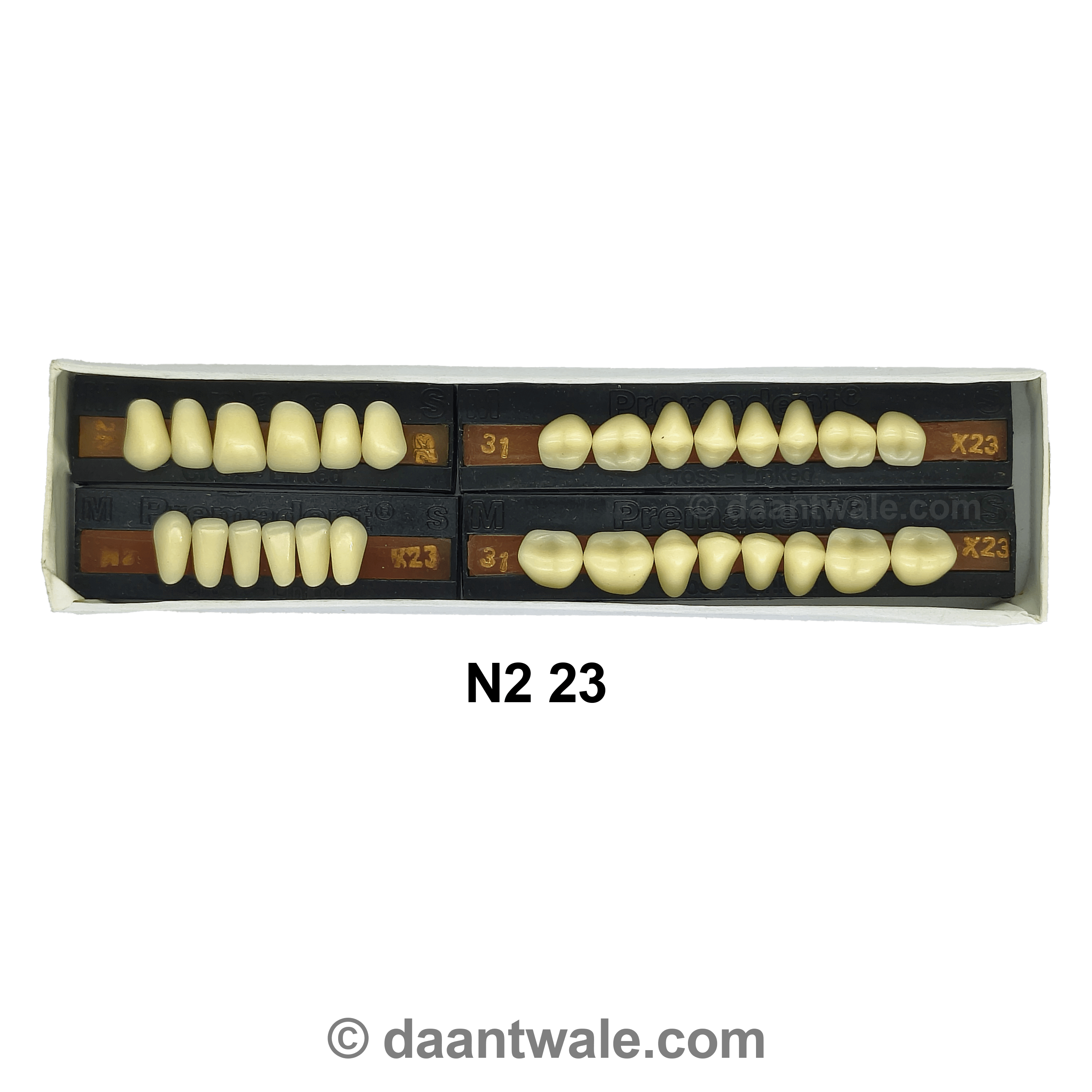 Premadent Teeth Set Cross Linked Acrylic Teeth (Shade 23)