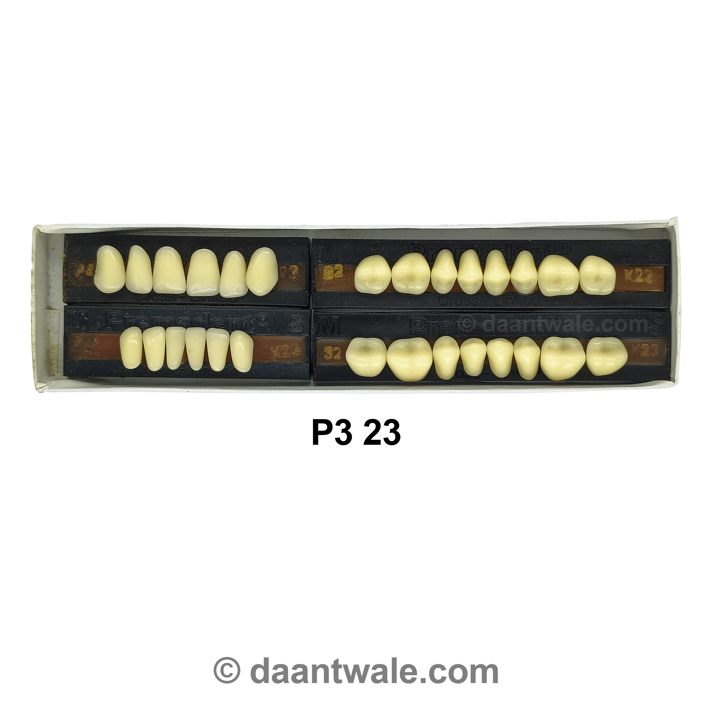 Premadent Teeth Set Cross Linked Acrylic Teeth (Shade 23)