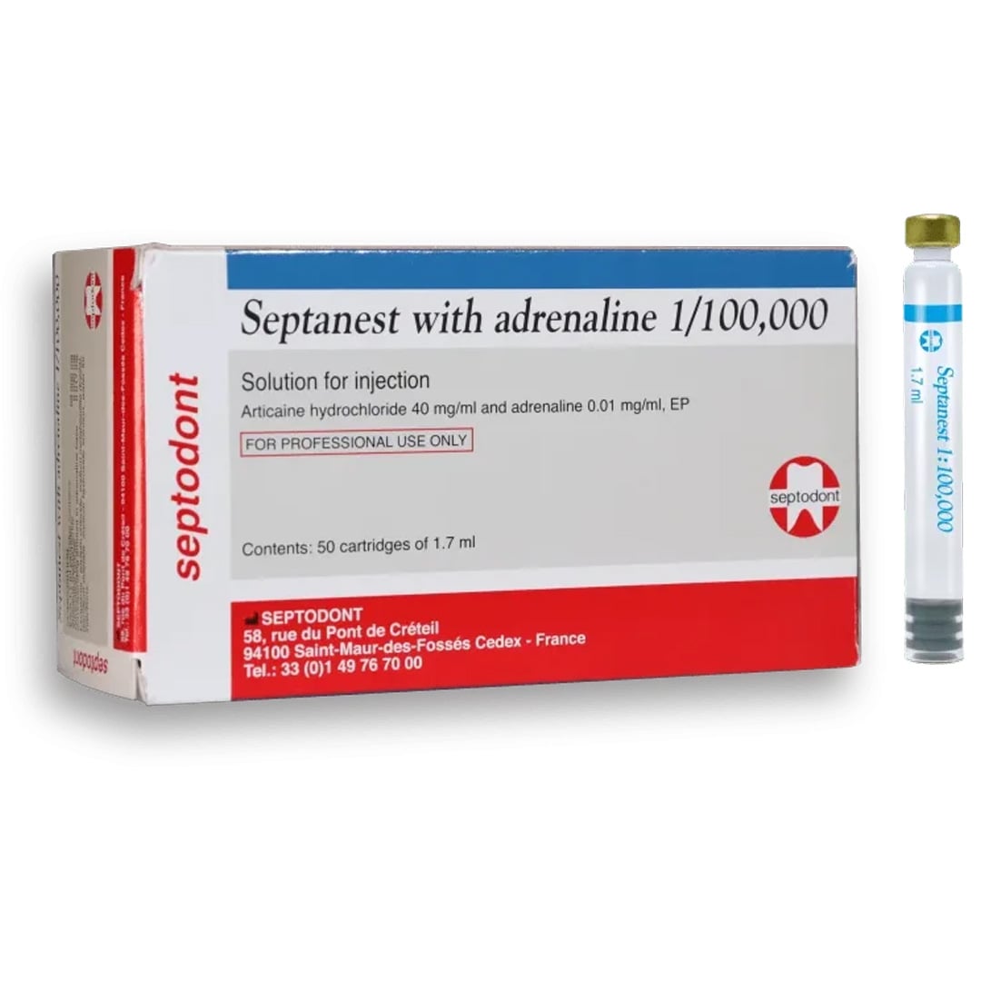 Septodont Septanest 4% Articaine With 1:100,000 Epinephrine