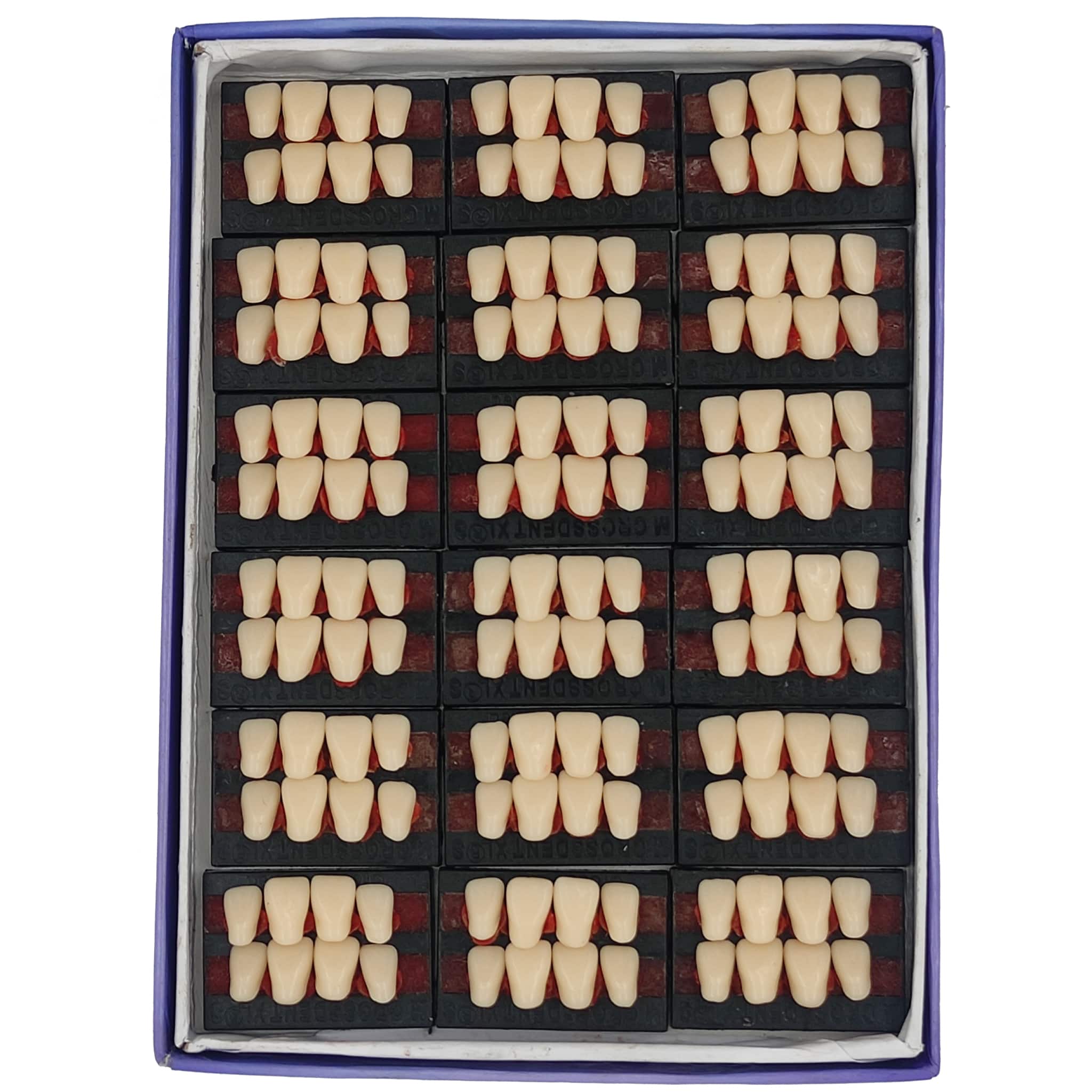 JDP Cross Dent XL Acrylic Teeth Set of 8 Upper (Box of 18)