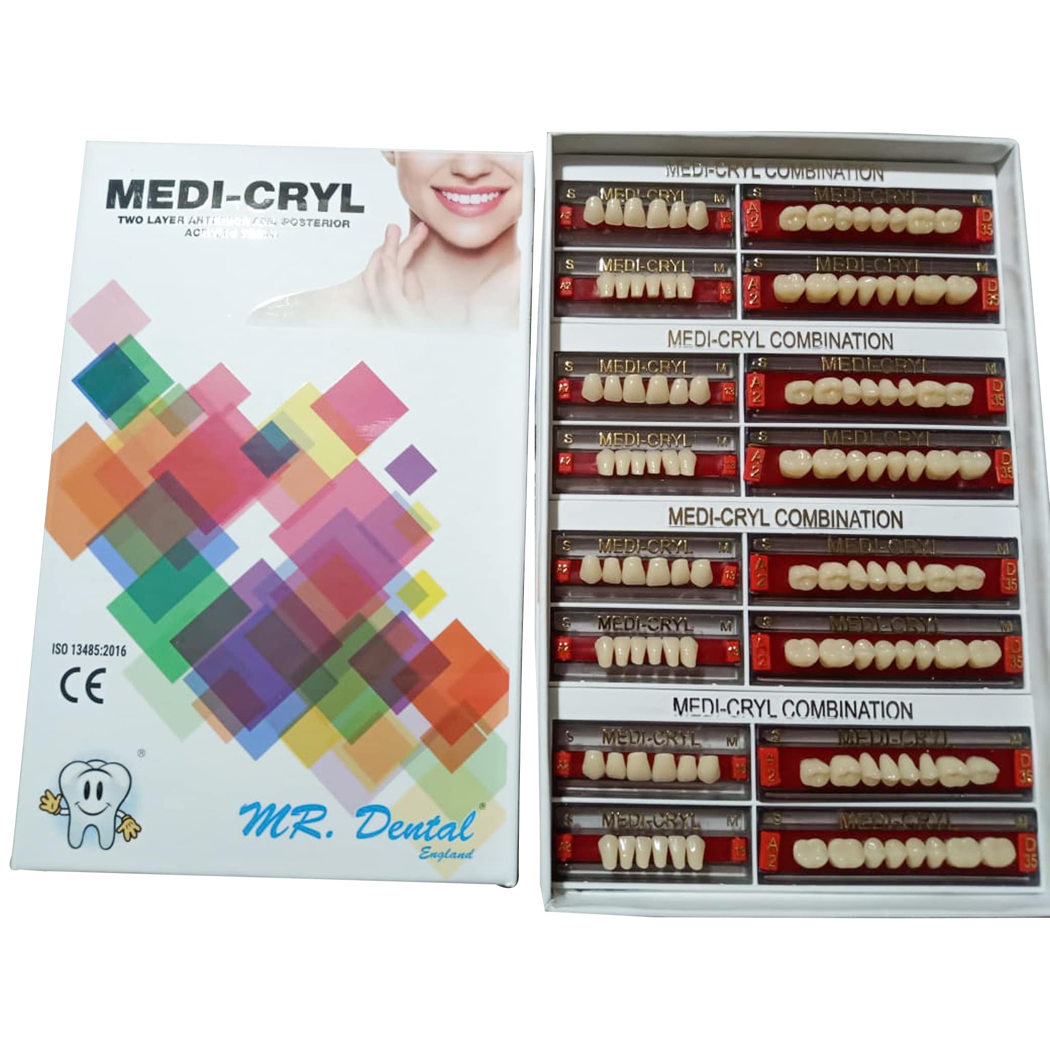 MR Dental Medi-Cryl Full Set A1 Shade (Box of 4)